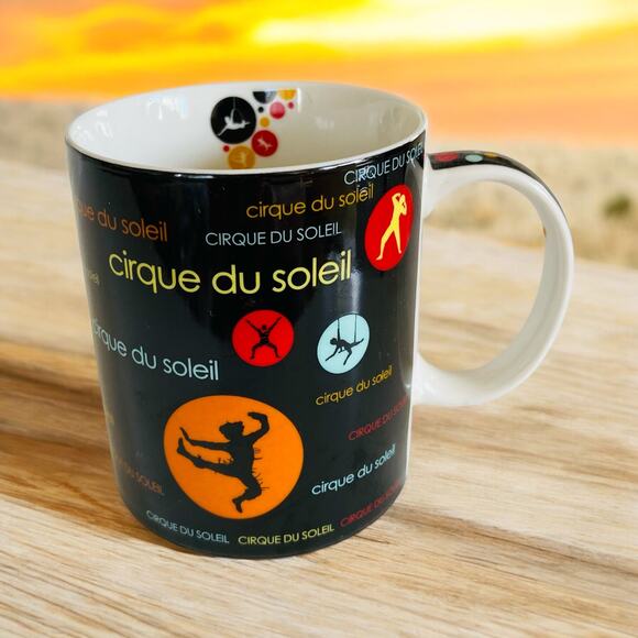 Unique Orange & Red Cirque du Soleil Sun Circus Performer 11oz Coffee Tea Mug - Picture 1 of 7